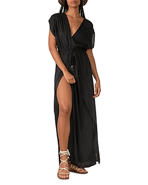 Elan Crossover Maxi Dress In Black