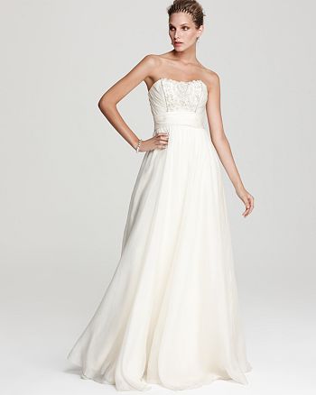 Theia Strapless Organza Ball Gown Bloomingdale S