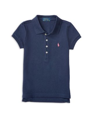 Girls' Mesh Knit Polo - Little Kid