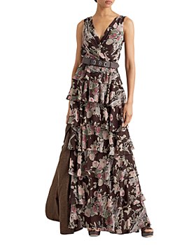 Ralph Lauren - Floral Print Ruffle Gown