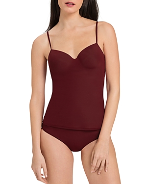 Hanro Allure Padded Bra Top In Dark Burgundy