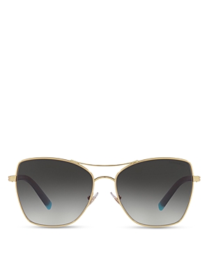 Tiffany & Co Women's Square Sunglasses, 59mm In Gold/gray Gradient