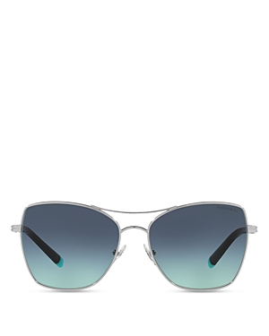 Tiffany & Co Women's Square Sunglasses, 59mm In Silver/blue Gradient