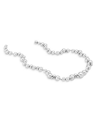 Sterling Silver Moonlight Grapes Bead Cluster Collar Necklace, 17.32"