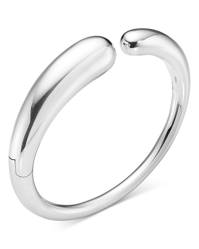 Georg Jensen Sterling Silver Mercy Sculptural Hinged Bangle Bracelet