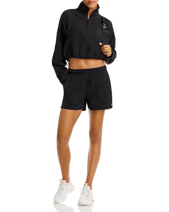Alo Yoga Shorts Womens SMALL Gray Zip Pockets Athleisure Lounge