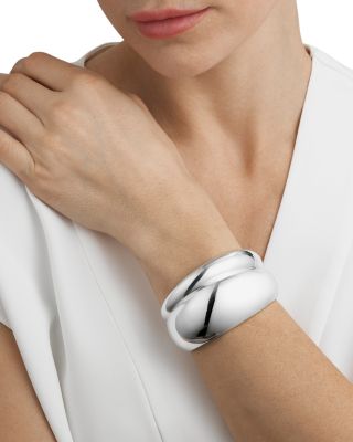 Sterling Silver Curve Bangle Bracelet