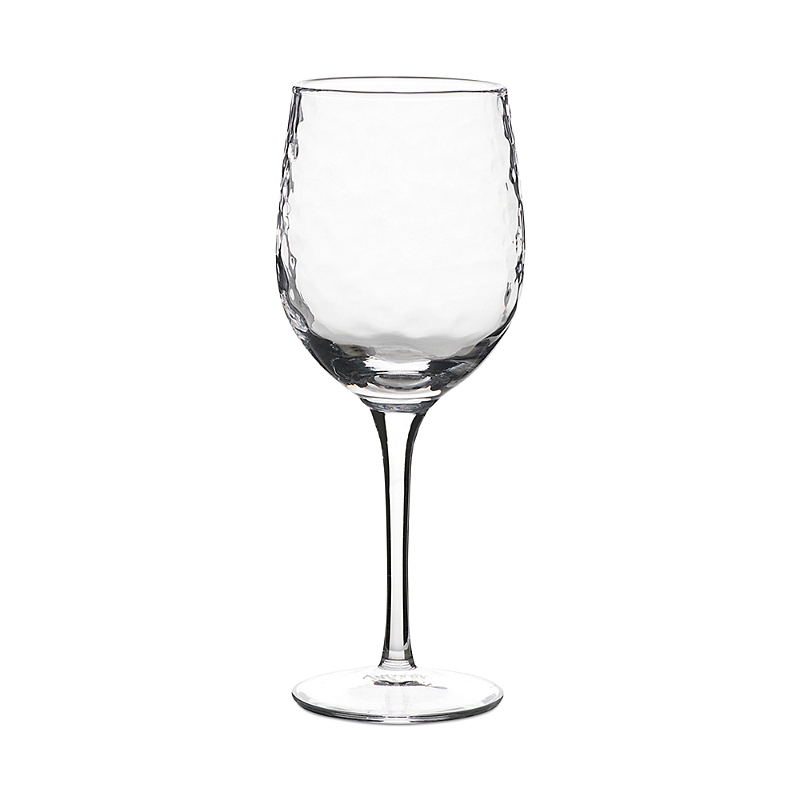 Juliska Puro Red Textured Wine Glass In Clear
