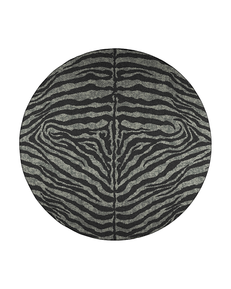 Dalyn Rug Company Rug Company Mali Ml1 Round Area Rug, 4' X 4' In Midnight