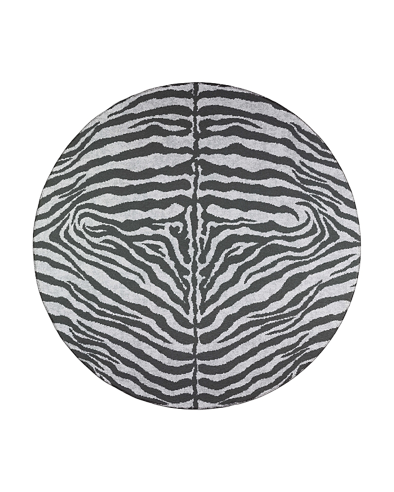 Dalyn Rug Company Rug Company Mali Ml1 Round Area Rug, 4' X 4' In Onyx