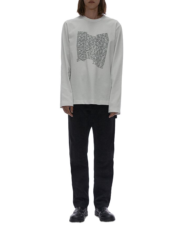 Shop Helmut Lang Logo Print Crewneck T-Shirt