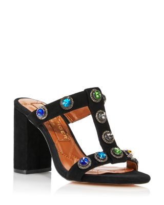 KURT GEIGER LONDON Women's Octavia Embellished Block Mule Sandals 