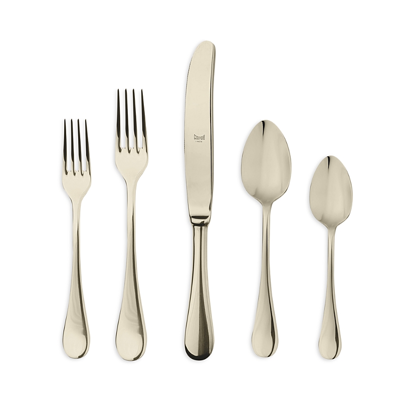 Mepra Brescia 5-piece Flatware Set In Brescia Champagne