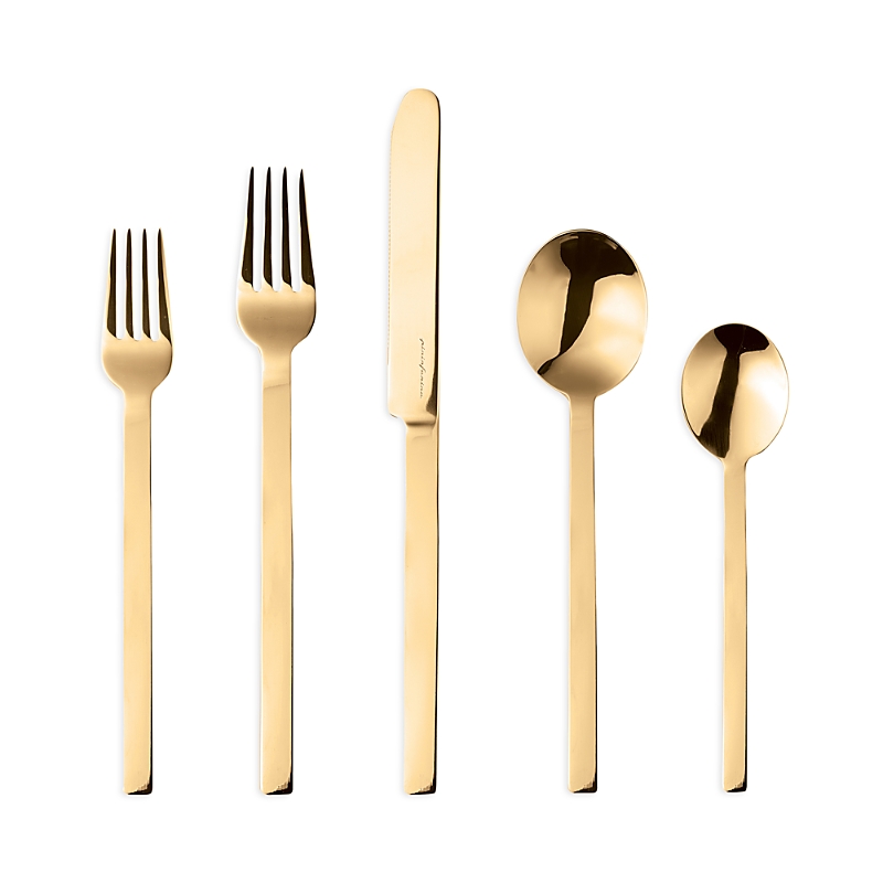Mepra Stile 5-piece Flatware Set In Stile Oro