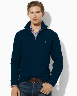 Polo Ralph Lauren - Polo Ralph Lauren Long-Sleeved Half-Zip Cotton Pullover