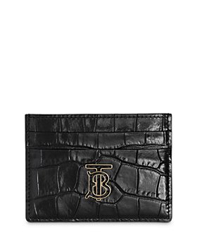 Burberry Sandon Horseferry-print Canvas & Leather Card Case In Black/tan