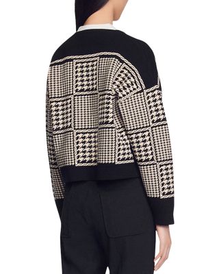 Sandro Jules Houndstooth Cardigan | Bloomingdale's
