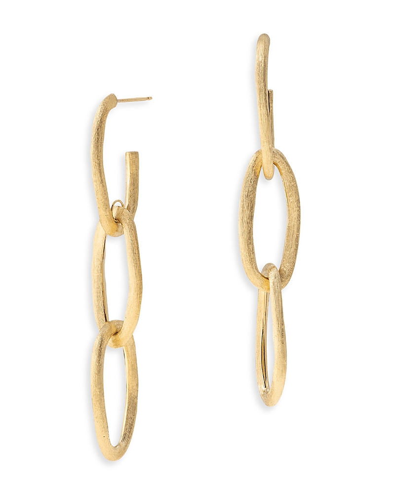 Marco Bicego 18k Yellow Gold Jaipur Link Polished Triple Link Drop Earrings In Gold