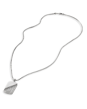 JOHN HARDY SILVER CLASSIC CHAIN DOG TAG PENDANT NECKLACE, 22