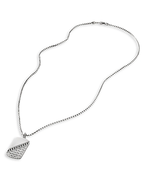 John Hardy Silver Classic Chain Dog Tag Pendant Necklace, 22