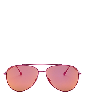 Isabel Marant Brow Bar Aviator Sunglasses, 60mm In Pink/pink Mirror