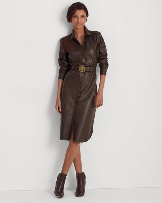 Ralph lauren leather dress hotsell