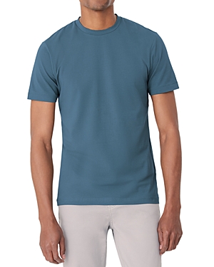Swet Tailor Cotton Stretch Tee In Medium Blue