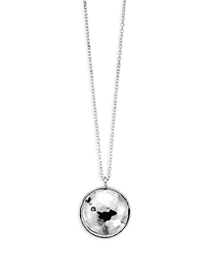 IPPOLITA STERLING SILVER CLASSICO HAMMERED DOME PENDANT NECKLACE, 16-18