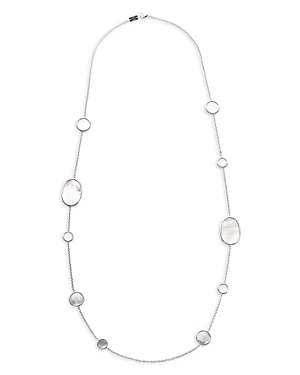 Shop Ippolita Sterling Silver Rock Candy Mother Of Pearl Long Length Statement Necklace, 37 In White/silver