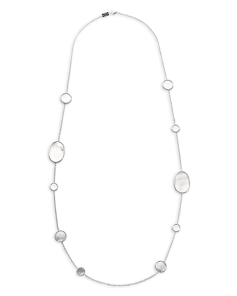 Ippolita Women's Polished Rock Candy Sterling Silver & Mother-of-pearl Station Necklace In White/silver