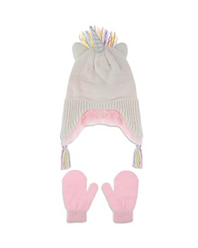 Capelli - Girls' Unicorn Hat & Mittens Set - Little Kid