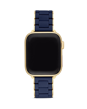 Michele Apple Watch Gold-tone And Silicone-wrapped Interchangeable Bracelet, 38-49mm In Blue/gold