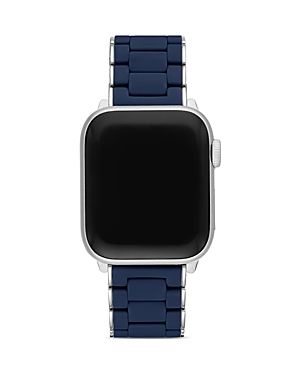 Michele Apple Watch Stainless And Silicone-wrapped Interchangeable Bracelet, 38-49mm In Blue/silver