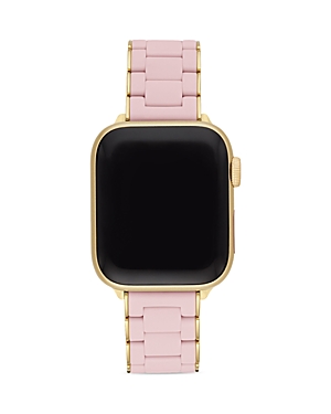 Michele Apple Watch Gold-tone And Silicone-wrapped Interchangeable Bracelet, 38-49mm In Pink/gold