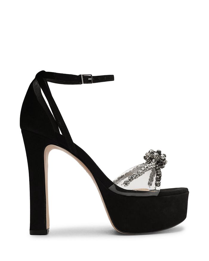 SCHUTZ Women's Jayda Crystal Embellished Knotted Strap High Heel ...