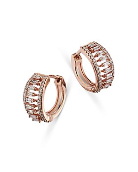 Bloomingdale's - Diamond Huggie Hoop Earrings in 14K Rose Gold, 0.55 ct. t.w. - 100% Exclusive
