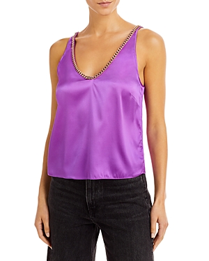 Generation Love Dallas Chain Detail Tank Top In Violet