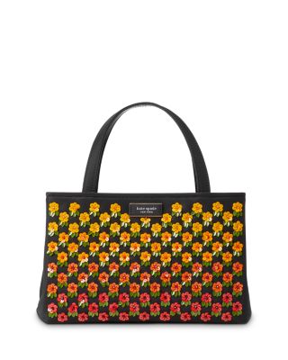 Sam Icon Floral Embellished Nylon Small Tote