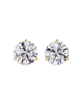De Beers Forevermark - Diamond Classic Three Prong Stud Earrings in 18K Yellow Gold, 1.0 ct. t.w.