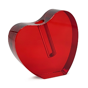 Tizo Crystal Red Heart Shape Vase, Small