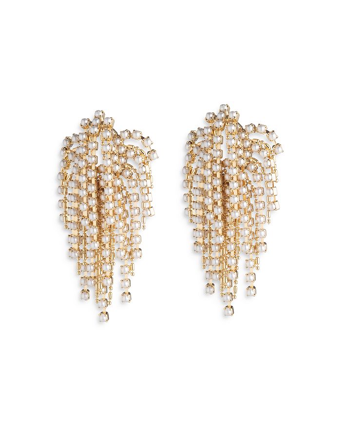 Faux pearl chandelier earrings hot sale