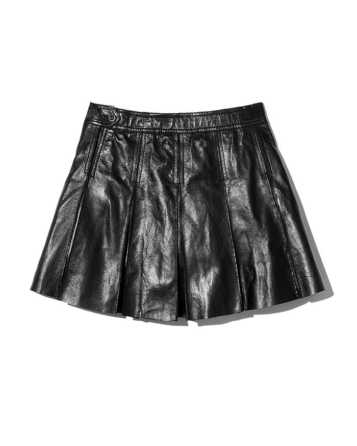 Ralph Lauren Girls' Pleated Leather Skirt, Big Kid - 150th Anniversary ...