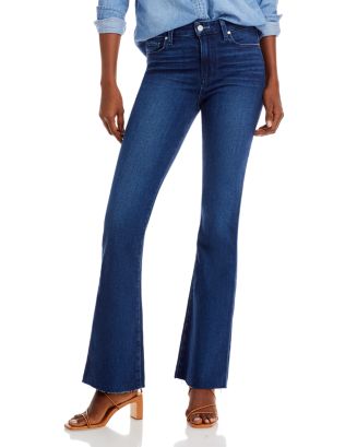 PAIGE Laurel Canyon High Rise Flare Jeans in Aegean | Bloomingdale's