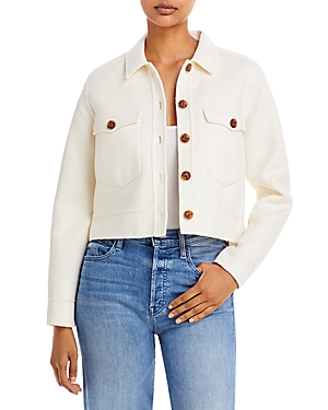 Rails Easton Wool Blend Crop Jacket In White
