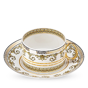 Versace Virtus Gala White Tea Cup & Saucer