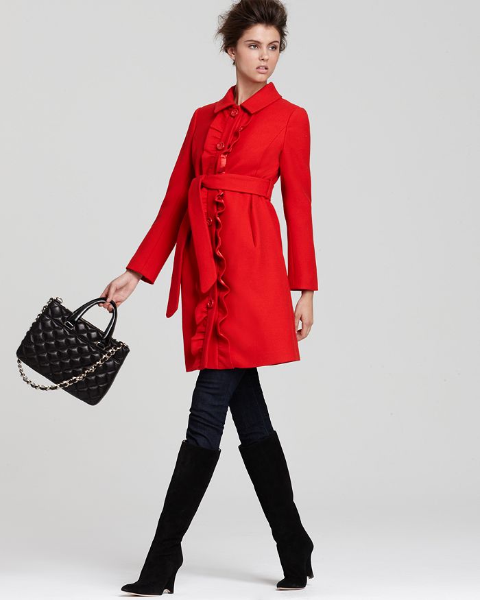 Kate spade red coat hot sale