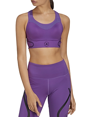 Adidas By Stella Mccartney Training Medium Support Bra In Purple