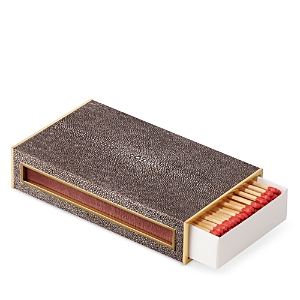 Aerin Shagreen Oversized Match Box In Brown
