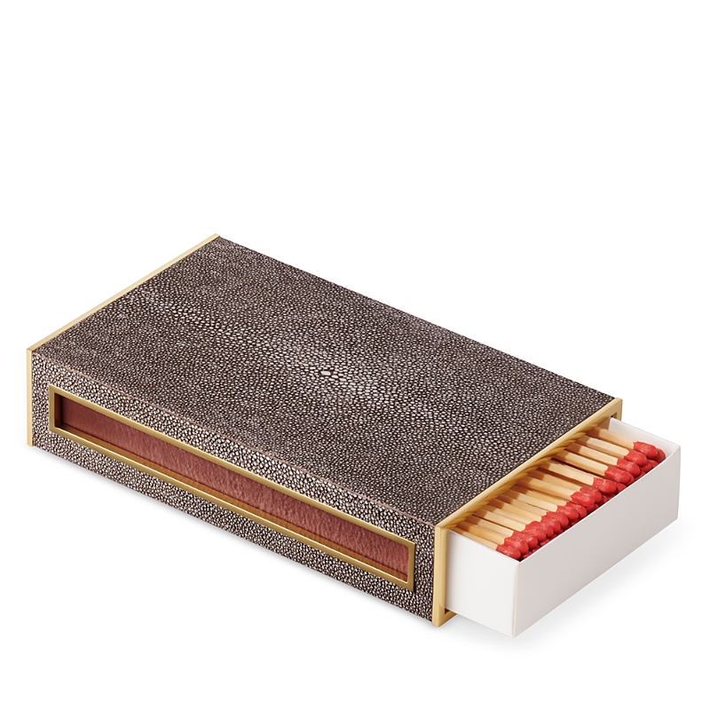 Aerin Shagreen Oversized Match Box With Striker In Cream