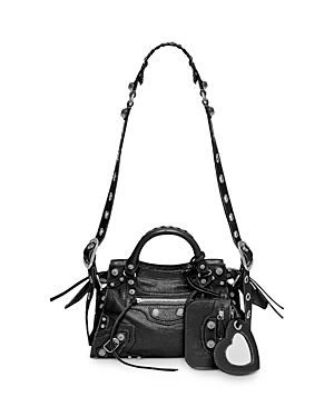 Photos - Women Bag Balenciaga Neo Cagole Xs Handbag Black/Silver 700940210B01000 